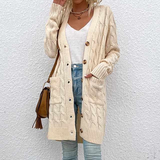 Women Casual Loose Cardigans Long Sleeve Sweater