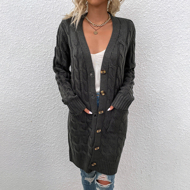 Women Casual Loose Cardigans Long Sleeve Sweater