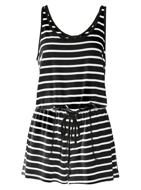 New Solid Summer Sleeveless Playsuit For Women