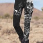 Punk Skull Printed Slim Fit Pants