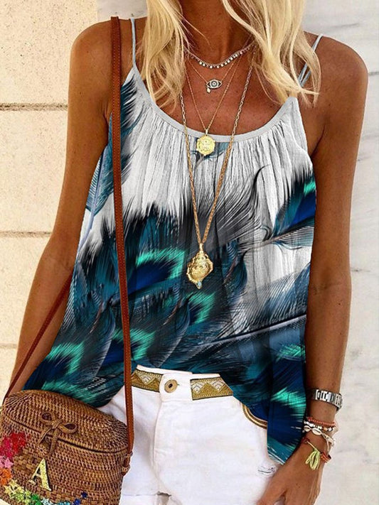 Western Ethnic Geometric Print Vest