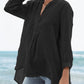 Women's Thin Cotton V-Neck Long Sleeve Top