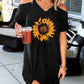 Sunflower Off-the-shoulder Short Sleeve Dress
