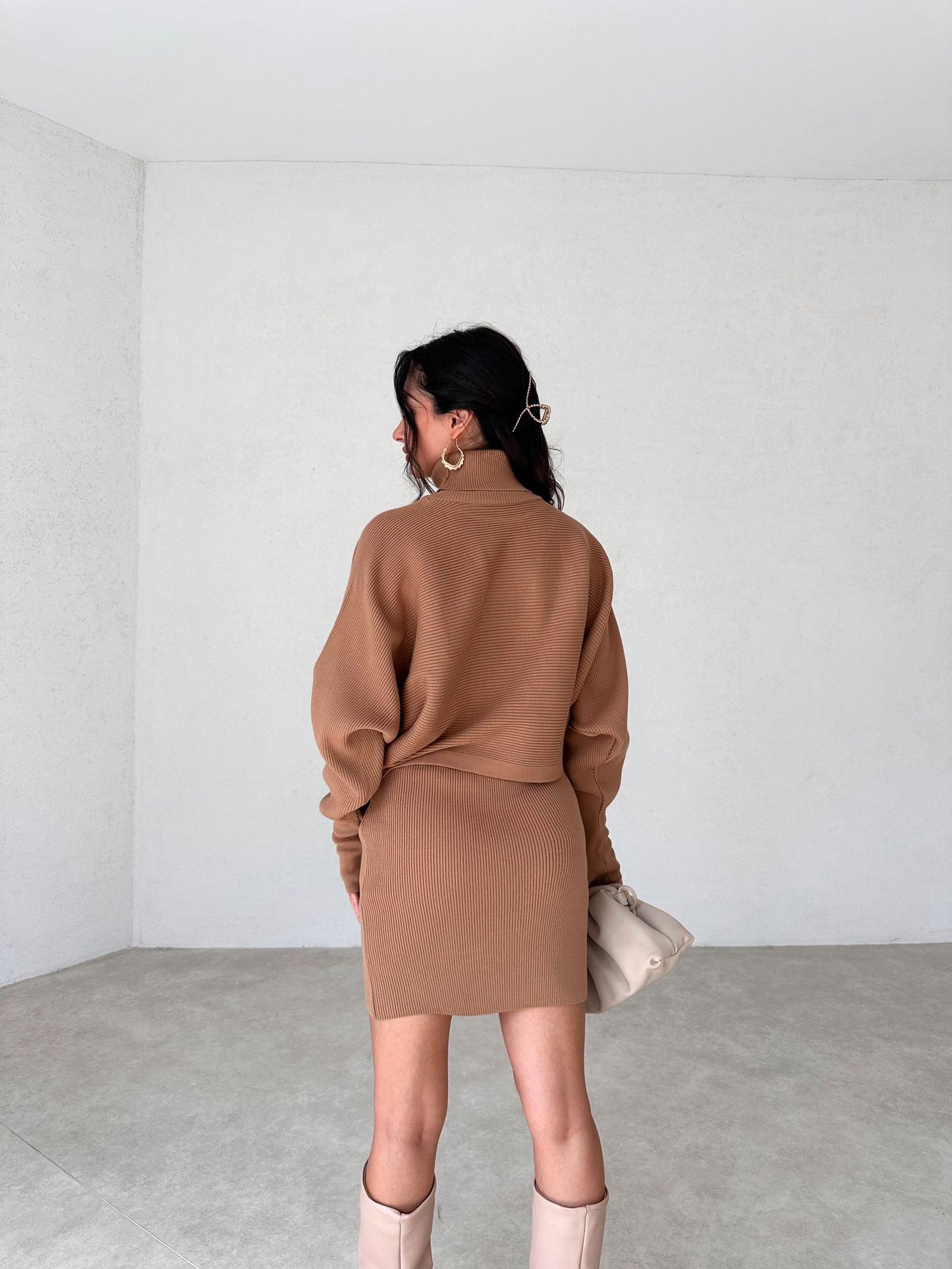 Turtleneck Skirt Set