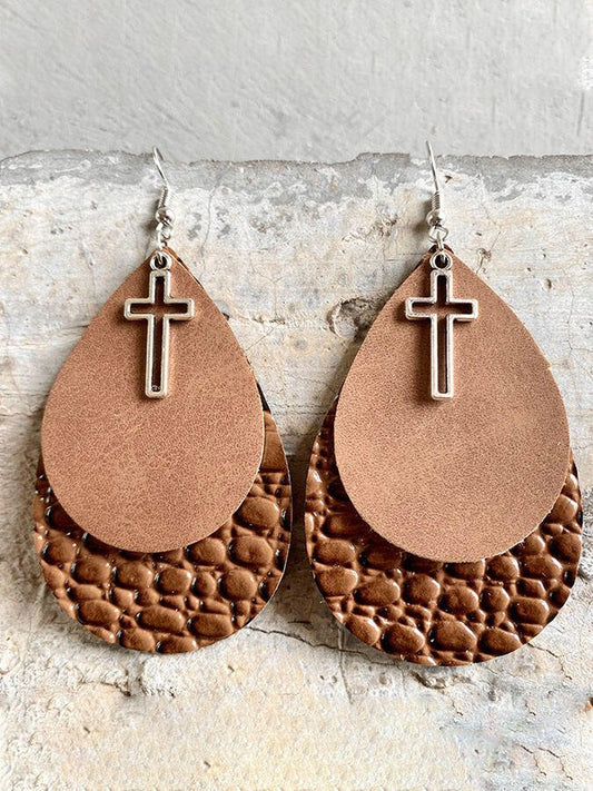 Cross Vintage Western Earrings