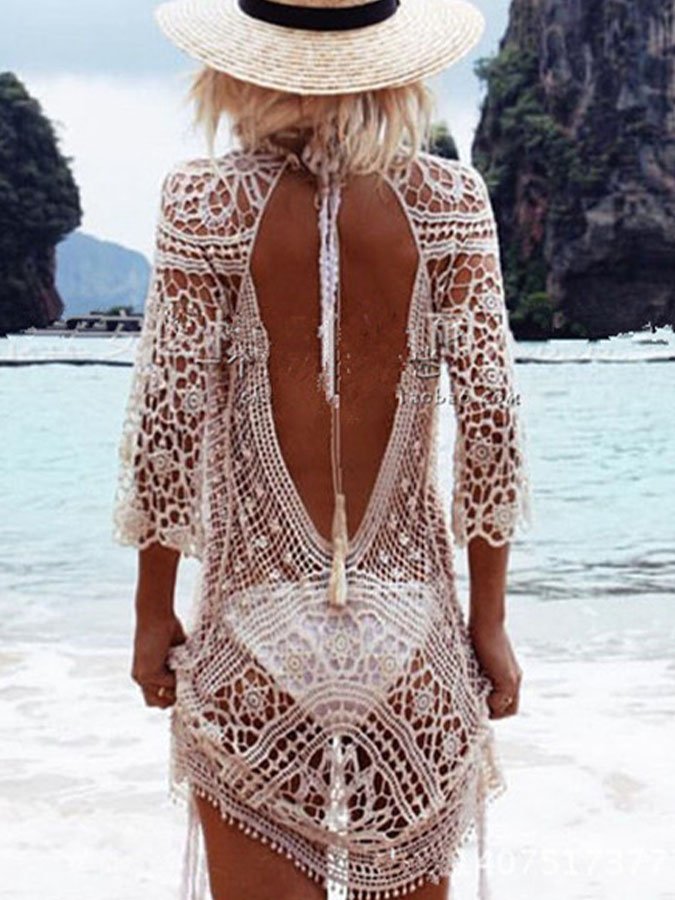 Cutout Beach Blouse