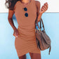 Folding Irregular Cross Sleeveless Hip Sexy Dress