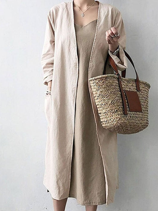 Solid Color Casual Cardigan