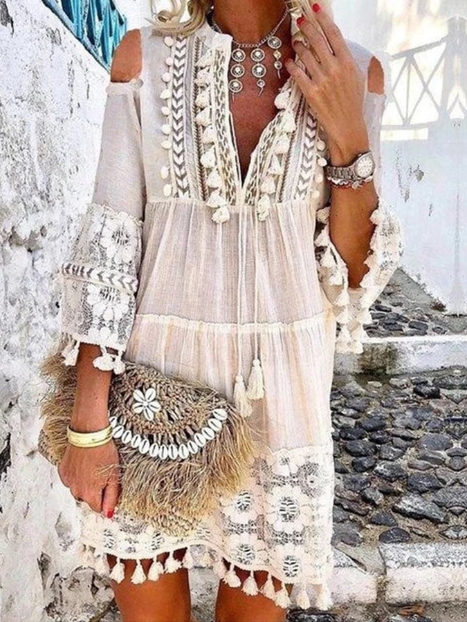 Bohemian Panel Lace Dress