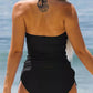 Drawstring Print Swimsuit