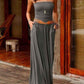 Solid Strapless Maxi Dress
