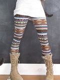 Retro Print Freizeithosen im Herbst&Winter