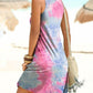 Sleeveless Printed Tie-Dye Dress