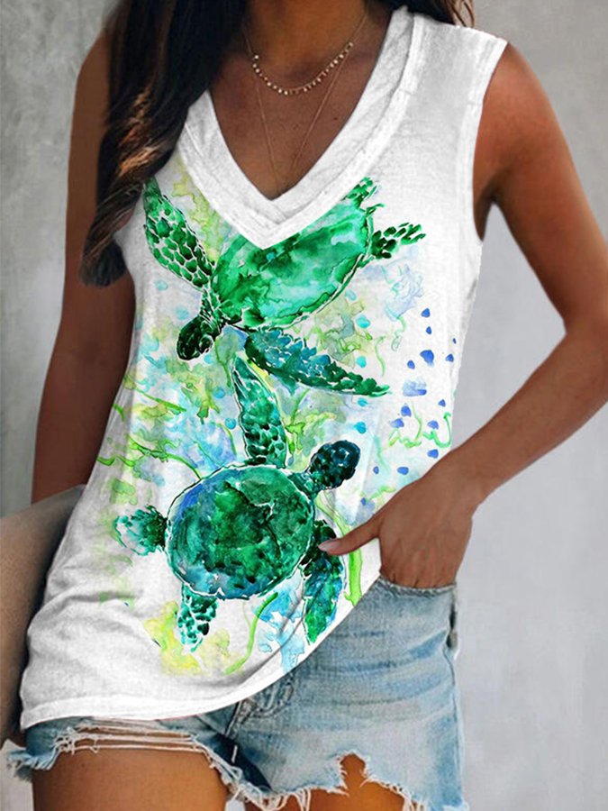 Turtle Print Vest