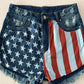 Women's ripped denim shorts