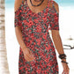 Off Shoulder Floral Printed Casual Dress