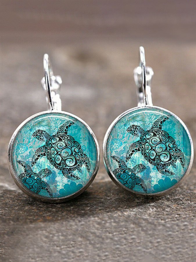 Turtle Pattern Creative Earrings