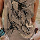 Western Horse Print Vest