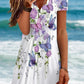 Floral Casual Short Sleeve A-line Dress