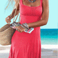 Solid Sleeveless Vacation Dresses