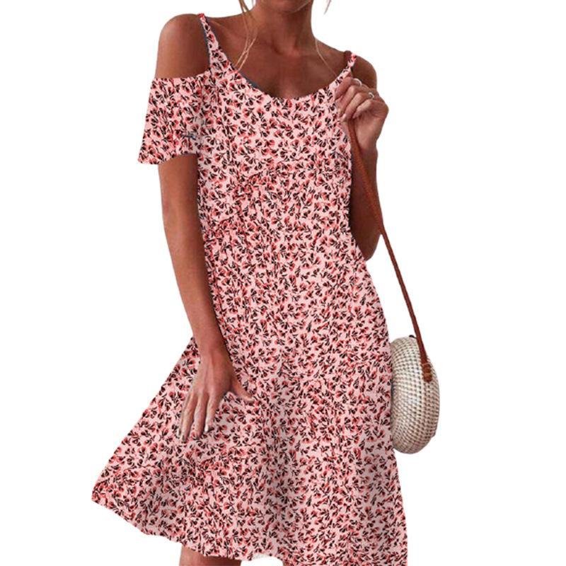 Women's Printed Loose Strapless Dress