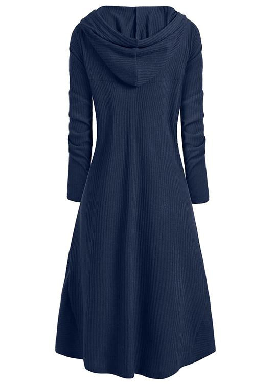 Hooded High Low Drop Shoulder Longline Sweater Rakkiss
