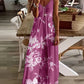 Women's Elegant Sleeveless Floral Print A Line Dress