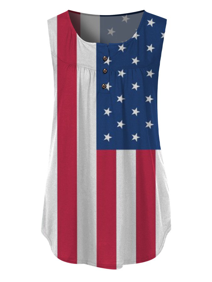 Women's Independence Day Printed Vest