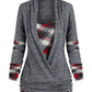 Women's Plaid Stitching Long Sleeve Sweatshirt