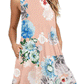 V-neck Print Sleeveless Pocket Dress