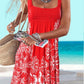 Sleeveless Print Dress With Sling