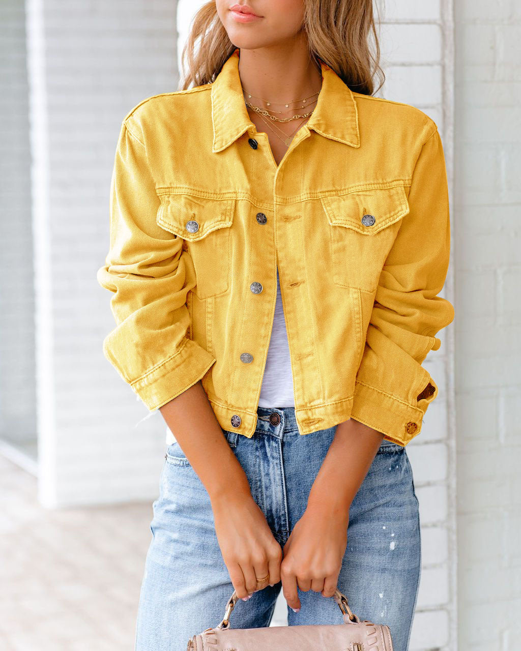 2022 Women Long Sleeve Casual Coat Denim Jacket