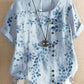 Loose Casual Leaf Print Top