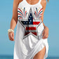 Flag Print Slip Dress