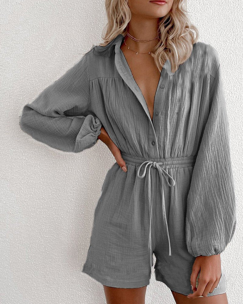 Drawstring Waist Jumpsuit