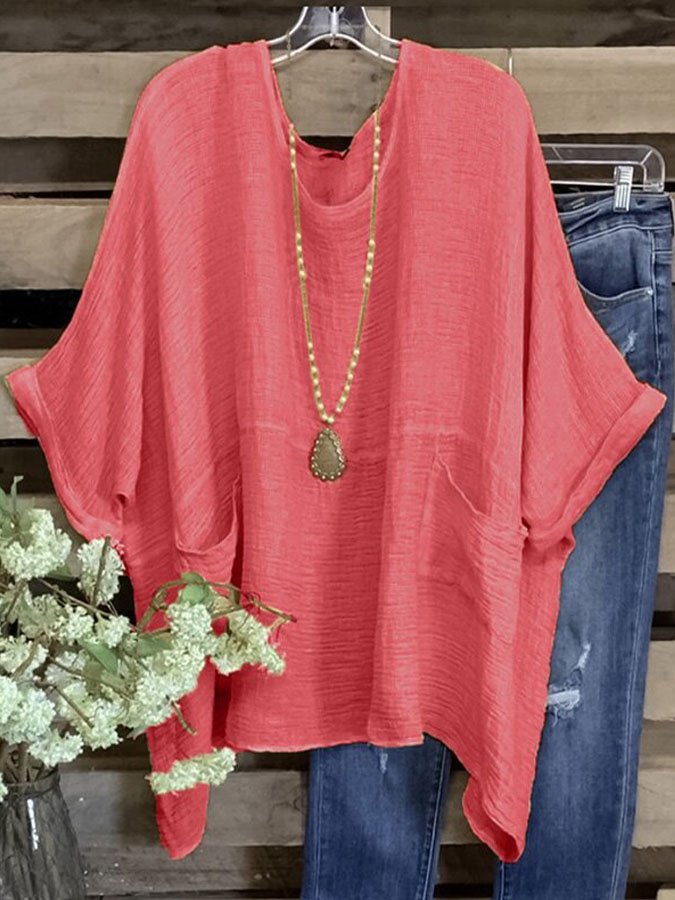 Solid Color Casual Loose T-Shirt