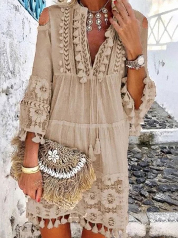 Bohemian Panel Lace Dress