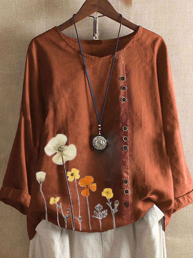 Floral Print Casual Top