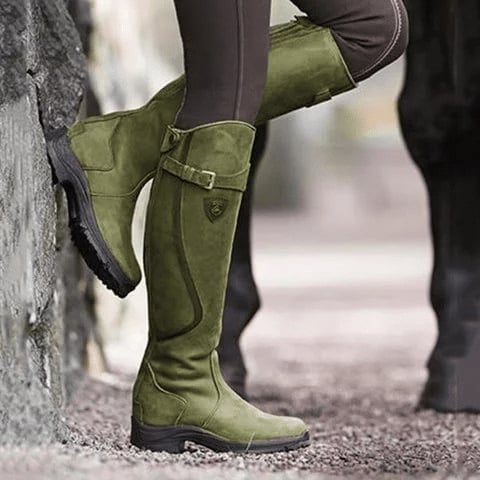 WOMEN'S HIGH HEEL WATERPROOF RIDING BOOTS