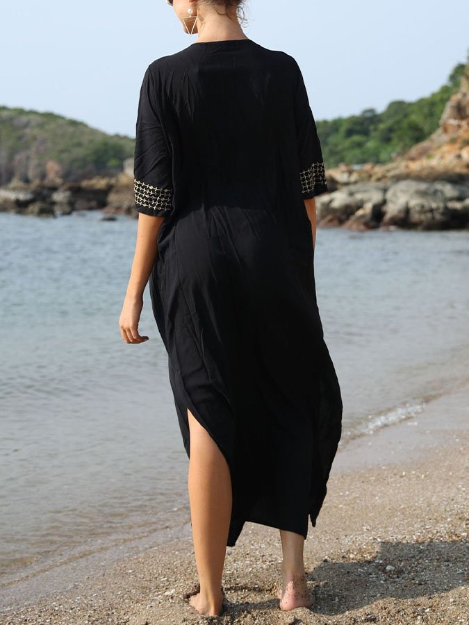 Vintage Lace-Up Resort Dress