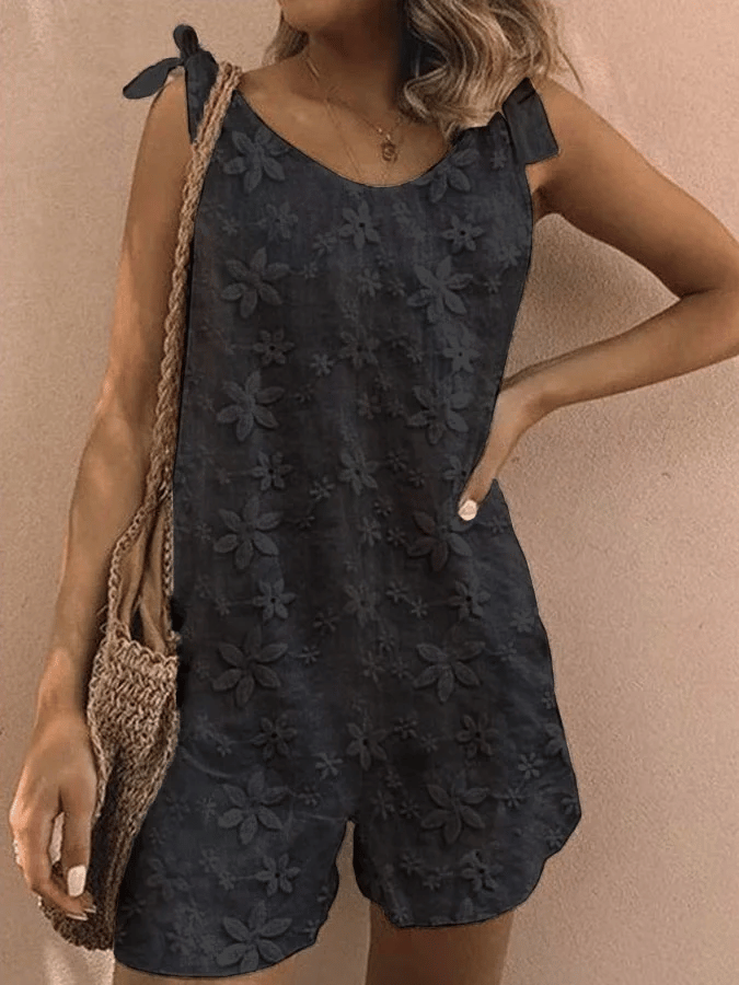 lace strap casual jumpsuit