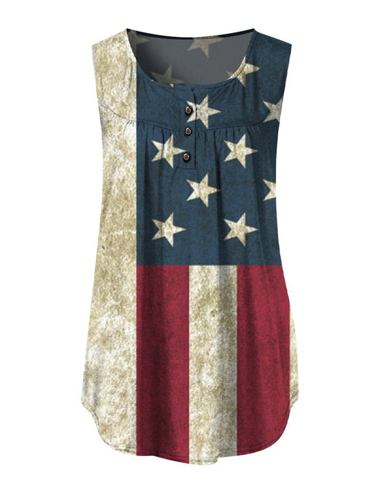 Women's Independence Day Printed Vest