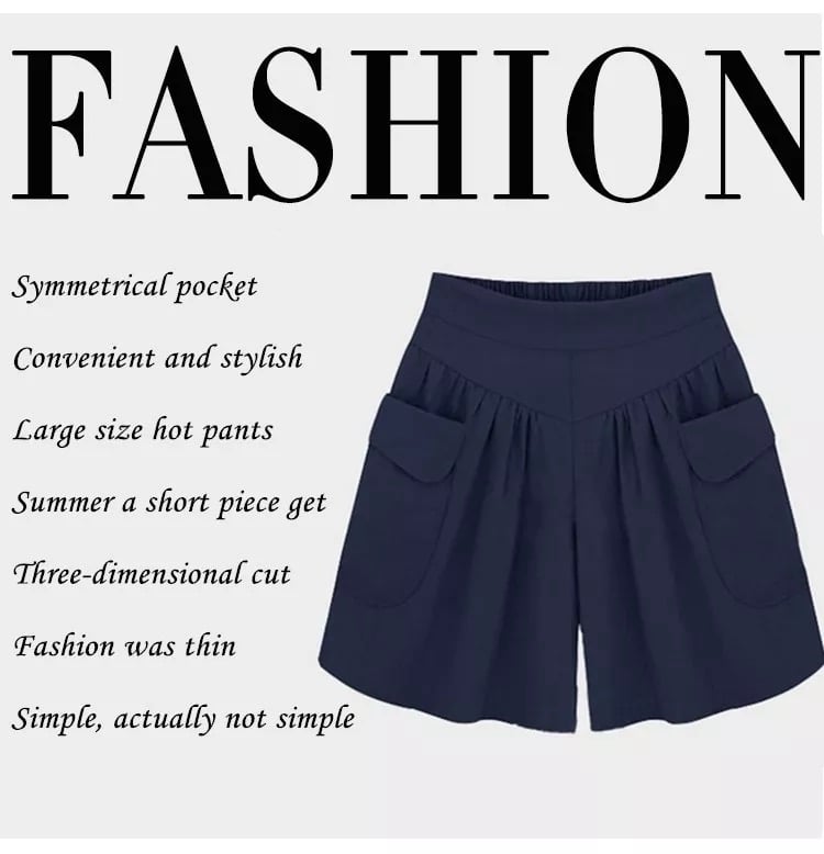 Hot SaleWomen Beach Casual Hot Shorts with Elastic Waistband
