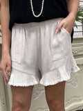 Women's Ladies Lace Design Casual Shorts