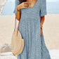 V Neck Floral Beach Vacation Casual Dresses