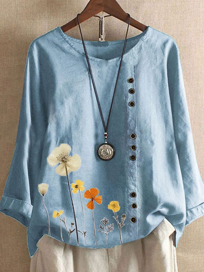 Floral Print Casual Top