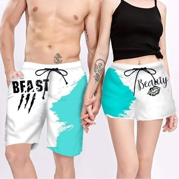 Couple Matching - Beauty And Beast - Shorts