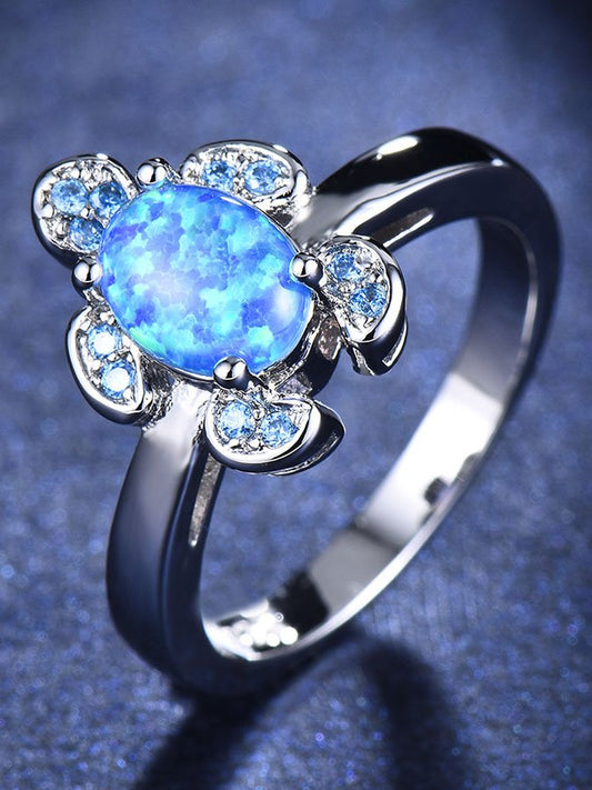 Blue Diamond Turtle Ring