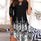 Lace 1/2 Sleeves Shift Above Knee Dress