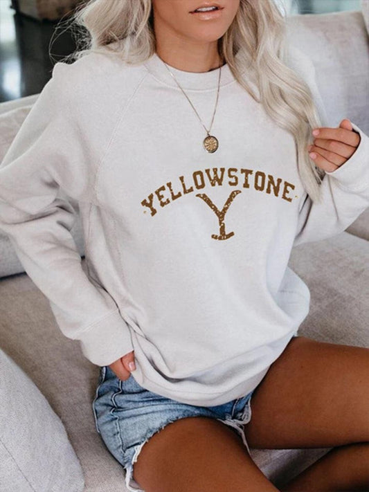 Women's  Alphabet Print Casual Sweatshirt